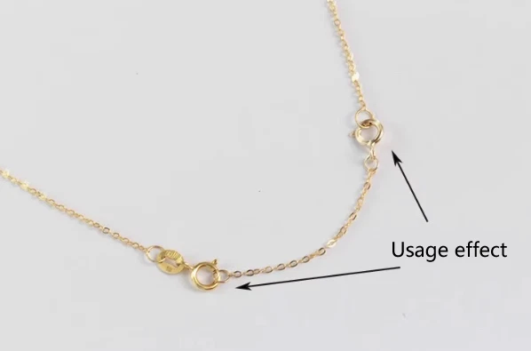 Pure AU750 18K Solid Gold Chain Ring Clasp For Bracelet Necklace Jewelry DIY - Image 4 of 4