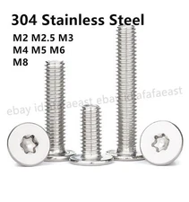 M2-M8 304 Stainless Steel Torx Ultra Thin Flat Wafer Head Bolt Screw