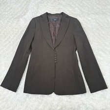 Mango Women's US 6 Brown Blazer Button Corporate Office Career