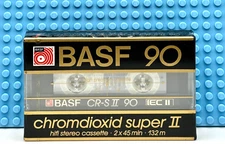 BASF  CHROMDIOXID  SUPER II  90  1985  TYPE II   BLANK CASSETTE (1) (SEALED)