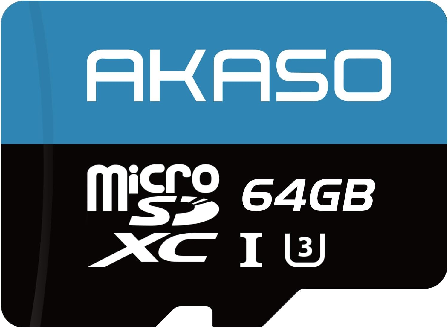 AKASO 64GB Microsdxc Memory Card - up to 100Mb/S, C10, U3, Full HD, 4K, Microsd