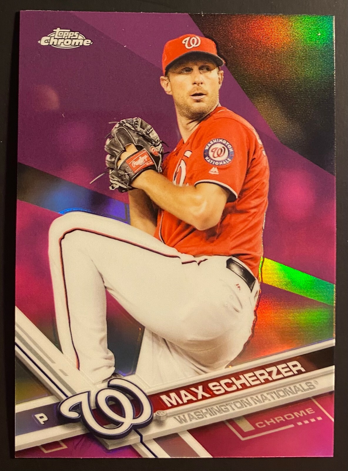 2017 Topps Chrome Pink Refractor Max Scherzer #159 - Nationals