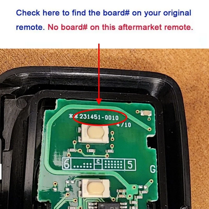 231451-0010 HYQ14FBB Smart Keyless Remote Key Fob for Lexus RX450h RX350 RX350L Foto 2 de 3