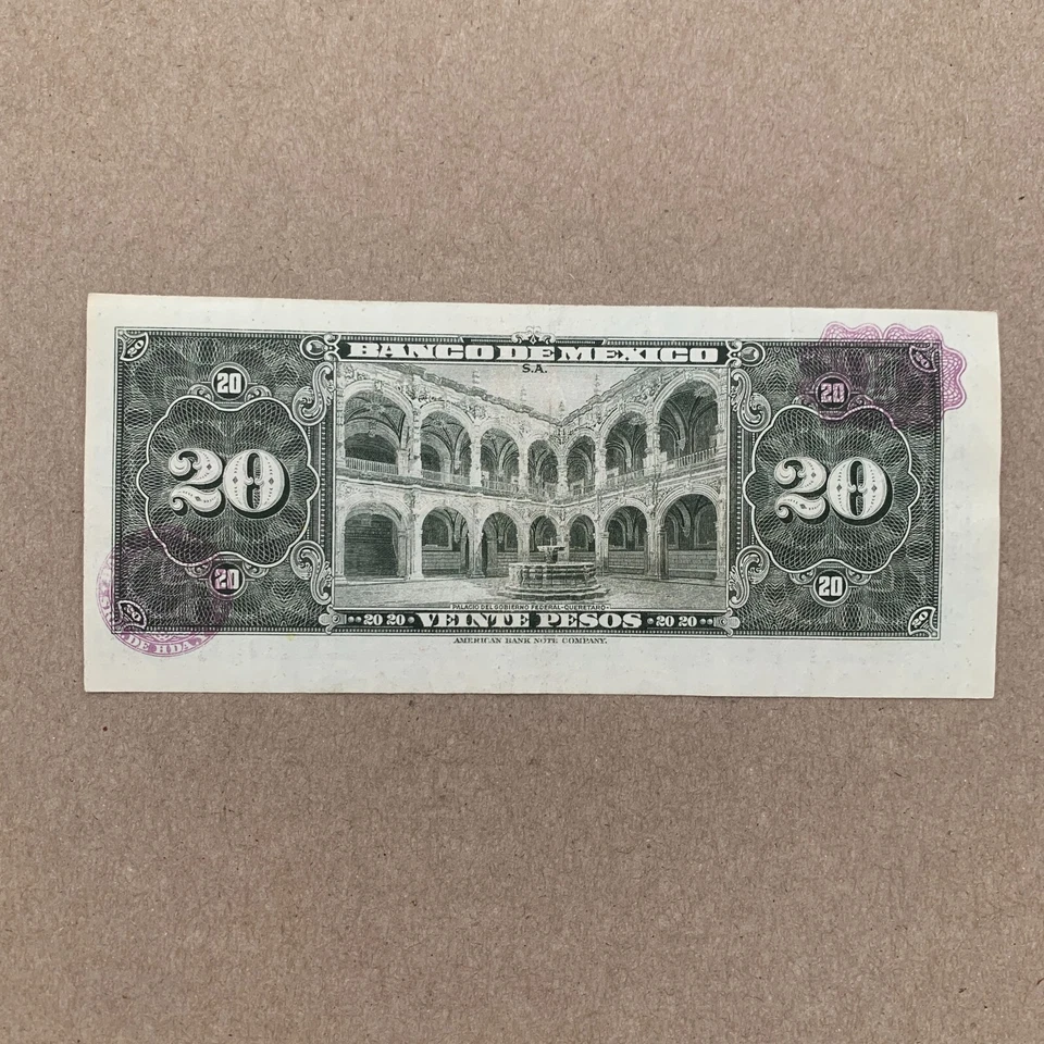 20 Pesos Mexicanos 1961 Desalineados Banco de México Moneda Dinero Americano BC Foto 2 de 3