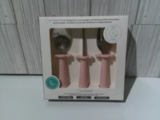 Grabease Baby and Toddler Self-Feeding Utensils Spoon Fork Knife Set PINK