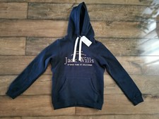 Image of Jack Wills Hunston Emb Hoodie Navy Women's UK Size 6 BRAND NEW