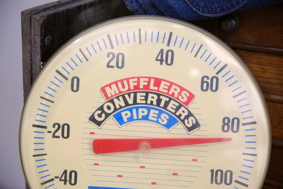 Vintage Walker Mufflers Converters Pipes Advertising Thermometer Sign Mechanic - Image 2 of 4