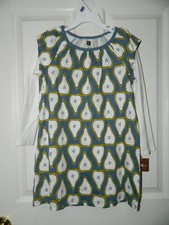 NWT TEA COLLECTION girl's PEAR PRINTED Layered Flutter DRESS* 5 NEW