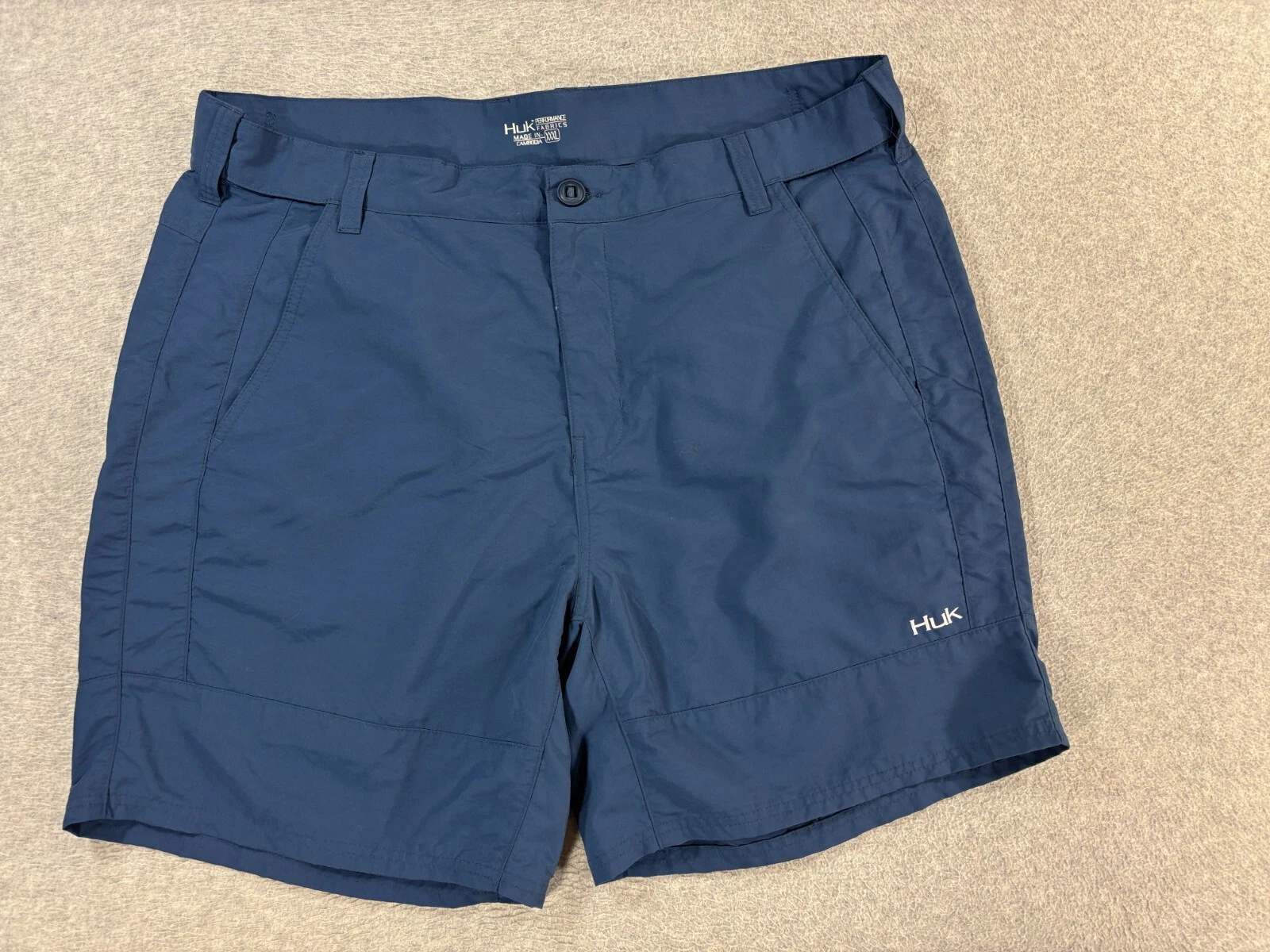 HUK Performance Light Weight Fishing Shorts (Men's 2XL) Blue - 7"