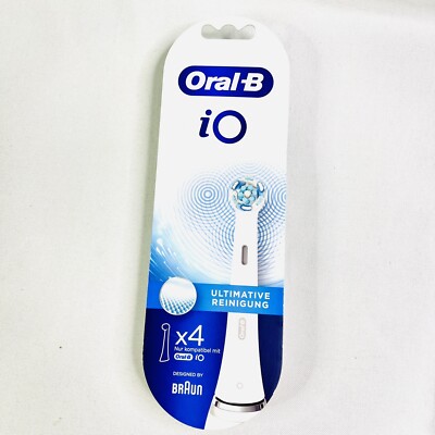 Oral B iO Ultimate Clean 1x4 Replacement Brush Heads White 4ct Package Brand New
