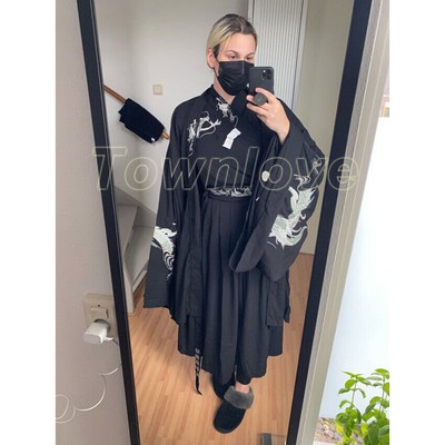Kimono Cardigan Unisexe Desserré Rétro - Veste 3 En 1, Polyester, Toutes Saisons