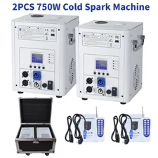 2PCS 750W Cold Spark Firework Machine DJ Event Party Machine with Road Case