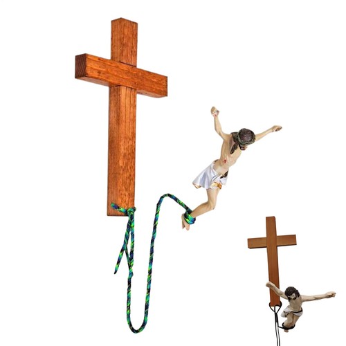 Religious Resin Jesus Crucifix Statue Holy Figurine Hanging Church Ornaments