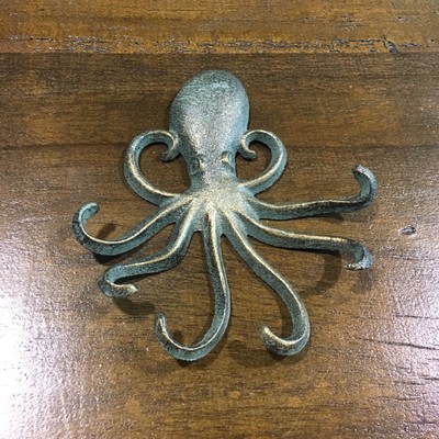 Cast Iron NAUTICAL Towel Coat Hooks Hat Hook Key Rack SEAHORSE STARFISH FISH