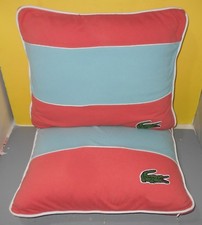  Faded Rose & Blue Coordinate Throw Pillows Cover Case w/ Sewn Alligator Patch