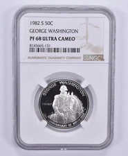 1982-S George Washington Commemorative Half Dollar PF68 UCAM NGC