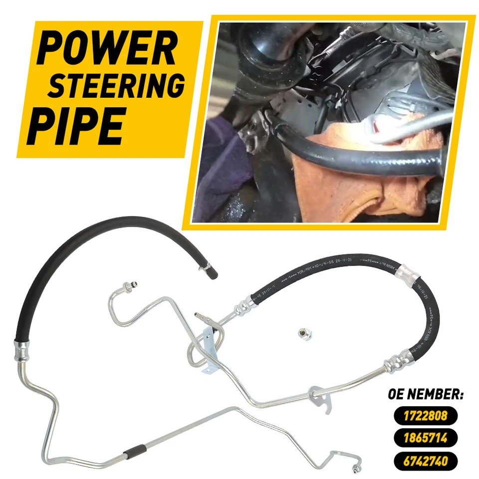 High & Low Pressure Power Steering Pipe Set For Ford Transit Custom 2.2L 1722808 - Image 2 of 4