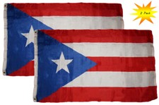 Puerto Rico Flags - 2-Piece Outdoor 3x5 Feet Puerto Rico Flags Puerto Rican