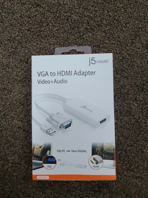 J5 Create VGA To HDMI AdapterVideo + Audio JDA204