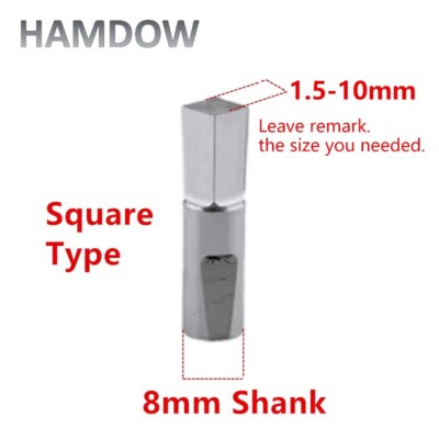 Square Rotary Broach Punch Bit HSS Broach Cutter 8mm Shank