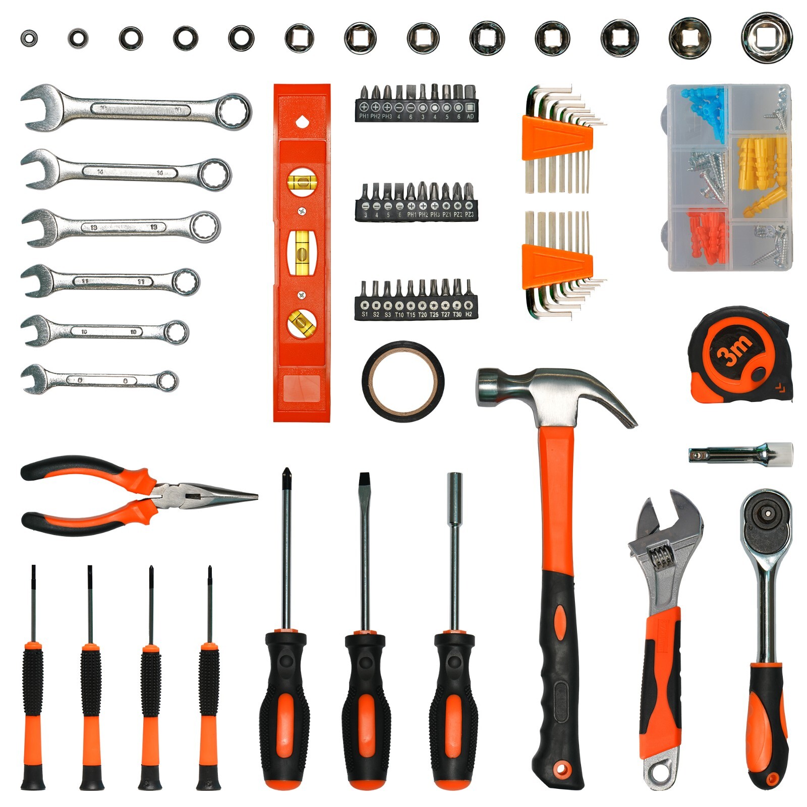 141 Pcs Tool Set Auto Repair Tool Socket Wrench Household Mixed Tool Portable