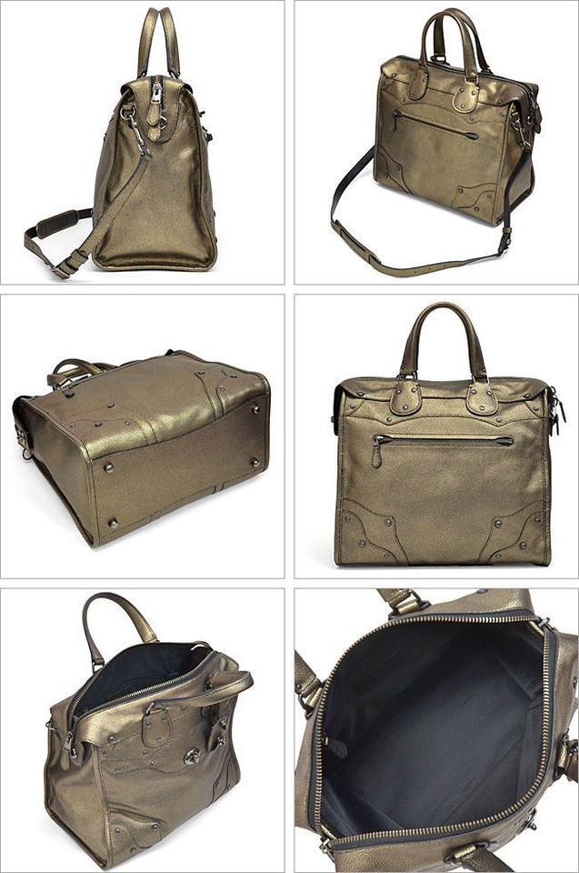 COACH $650 33740 Metallic Leather Rhyder 33 Elevated Convertible ...