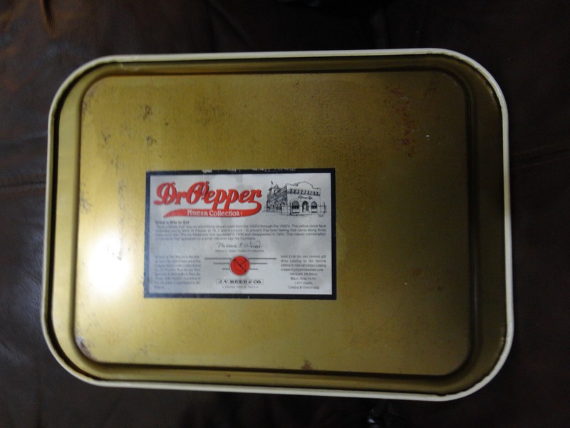 Vintage RARE Dr Pepper KING of BEVERAGES Tin Metal Tray WACO, TEXAS MUSEUM