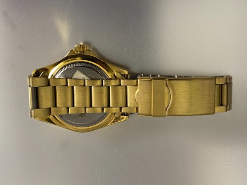 NUEVO Reloj de pulsera analógico vintage para hombre Le Baron tono dorado (BATERÍA NUEVA) - Imagen 7 de 11