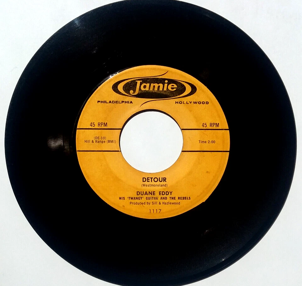 Duane Eddy & The Rebels - The Lonely One / Detour - Vinyl 45rpm 1959 Jamie 1117 - Image 3 of 4