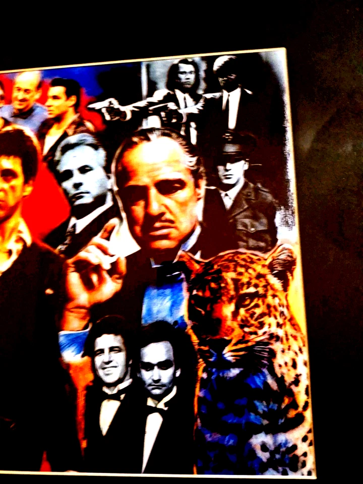 Arte Pop Enmarcado Scarface, Soprano Goodfellas, Pulp Fiction Gotti 20x16" TOTALMENTE NUEVO Foto 2 de 4