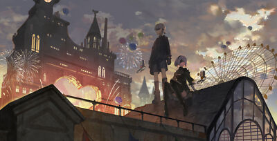 Anime Girls Clay Nier Automata 2B Nier Automata 9S  Gaming Mat Desk 49278