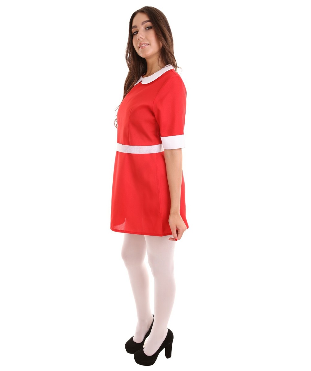Adult Women's Annie Dress Costume, Red Cosplay Costume, HC