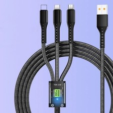 100w Three In One Charging Data Charging Line Fast Chip Mobile Phone Braided