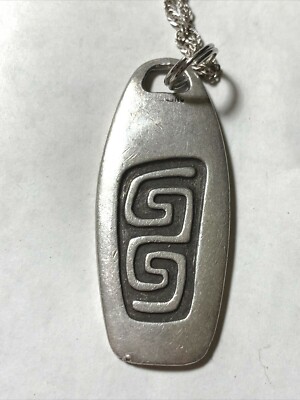 Sterling Southwestern Native Design Anhänger mit Stab Insekten Figur & Spirale SS-72