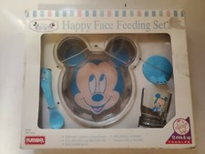 Playskool Disney Babies happy face feeding set Mickey Mouse vtg new damaged box