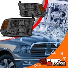 Pair Oe Style Smokedamber Headlights Lamps For 09-12 Dodge Ram 1500 2500 3500 Pair Oe Style Smokedamber Headlights Lamps For 09-12 Dodge Ram 1500 2500 3500