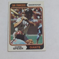 Topps 1974 Chris Speier #129 Base Set San Francisco Giants Baseball Card