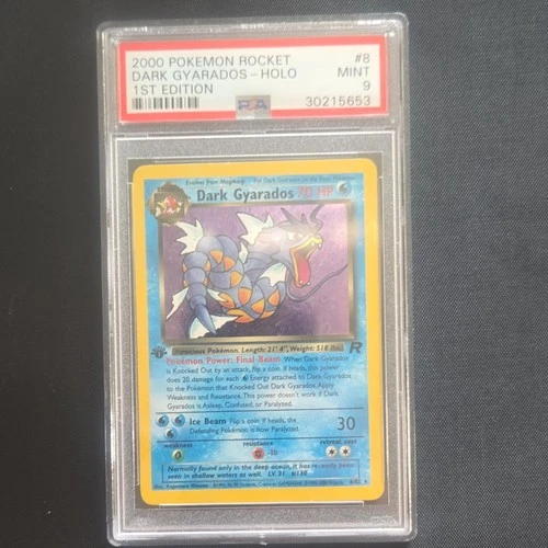 Pokémon TCG Dark Gyarados 1st Edition Holo PSA 9 Team Rocket 8/82 English