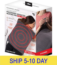 Calming Heat XXL-Wide Massaging Weighted Heating Pad by Sharper Image- Electric