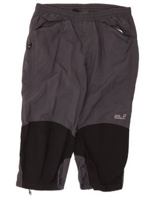 Jack Wolfskin Damen Straight Capri Hose UK 44 XL W36 L20 Grau GI17