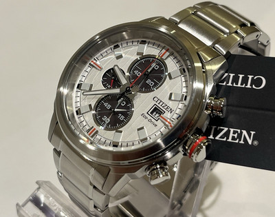 CITIZEN CA0738-83A HERREN BICOLOR SILBER CHRONOGRAPH WEISSES ZIFFERBLATT SPORTUHR NEU