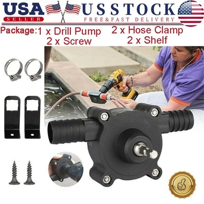 Home Electric Drill Drive Self Priming Pump Water Oil Fluid Transfer Pumps Tools