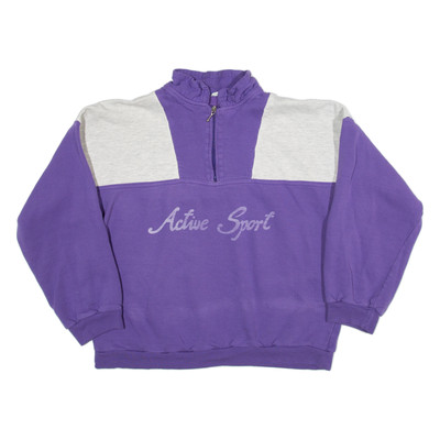 Active Sport Damen Sweatshirt Lila 1/4 Zip L
