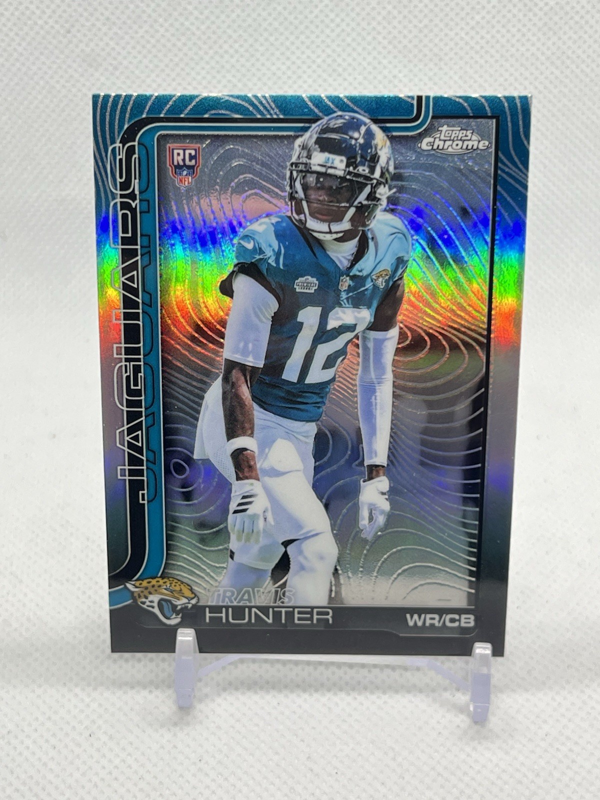 Travis Hunter 2025 Topps Chrome Etch Variation Refractor Rookie #324 Jaguars