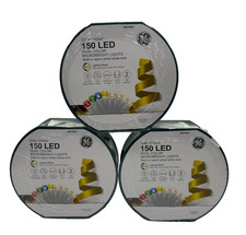 3PK- GE Dual Color 150 Ct 43.4-ft 8-function Color Changing Christmas Lights led