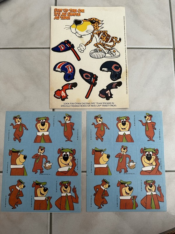 Chester Cheetah/Yogi Bear stickers