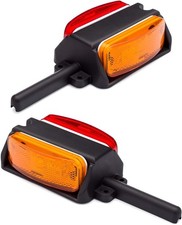 Pre-wired Fender Clearance Trailer Lights Assembly Amberred - Left And Right