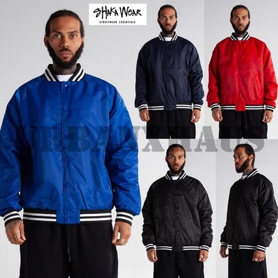 SHAKA WEAR  WATER-RESISTANT VARSITY BASEBALL BOMBER JACKET(S-3XL)