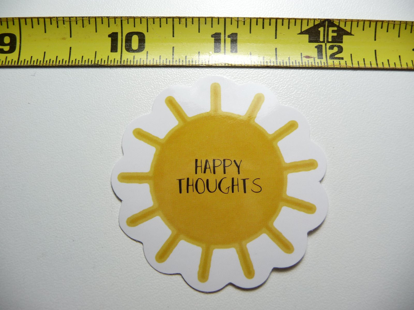 SUN HAPPY THOUGHTS DECAL STICKER GLOSSY MOTIVATIONAL POSITIVE ATTITUDE  