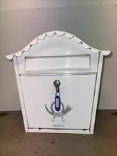 Vintage White Brabantia External Wall Mountable Post Box With Key